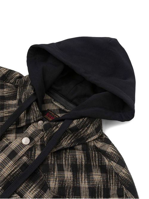 giacca uomo con cappuccio EVISU | 2EAHTM5SJ1043BROWN CHECK